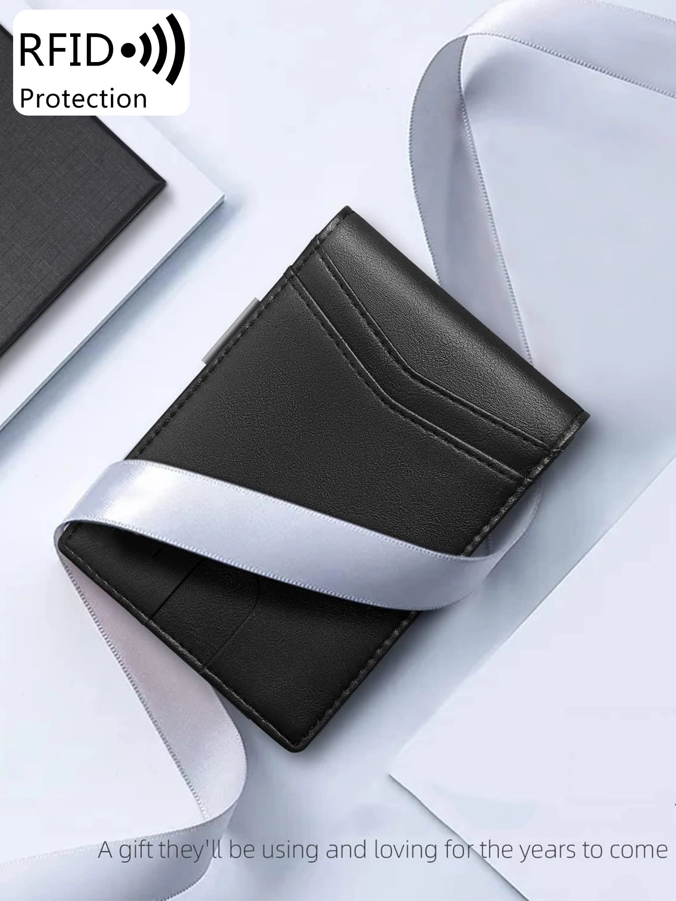 Minimalist men's RFID blocking multi-functional ultra-thin 12-card wallet Male