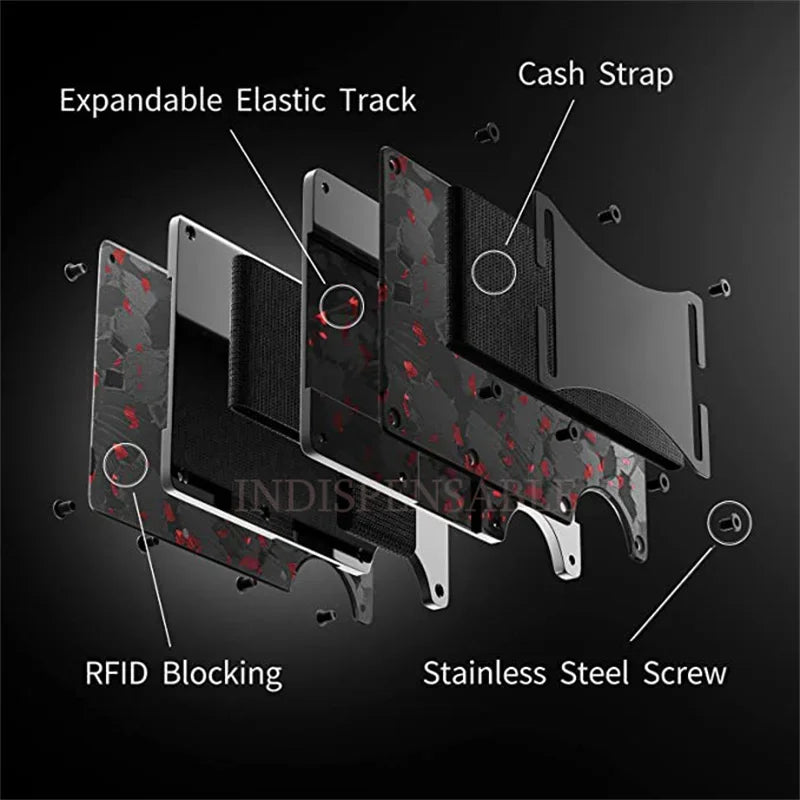 Carbon Fiber Minimalist Slim Smart Wallets For Alpha Male