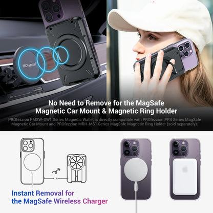 Magnetic Alpha Male Wallet & Card Holder with RFID Blocking Function for iPhone 14 15 Pro/ Pro Max/ 13 Pro Max/ 13 Pro 12 11